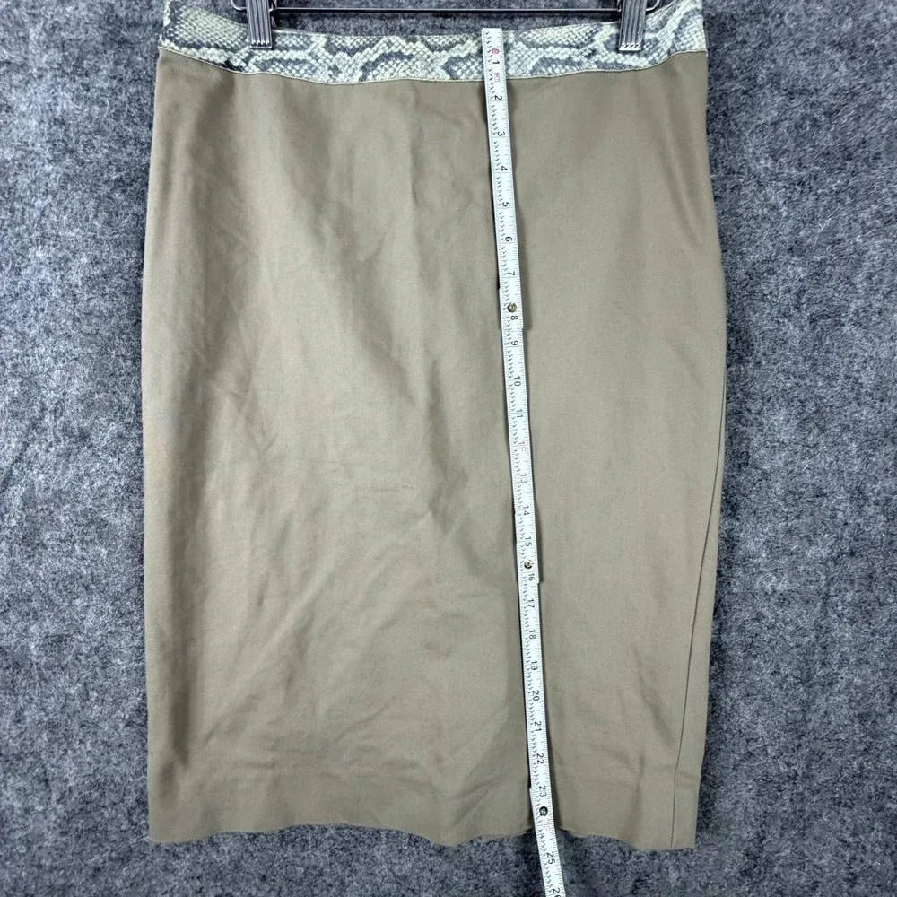 Carlisle New York Straight & Pencil Skirt Womens 8 Office Siren Snakeskin Trim